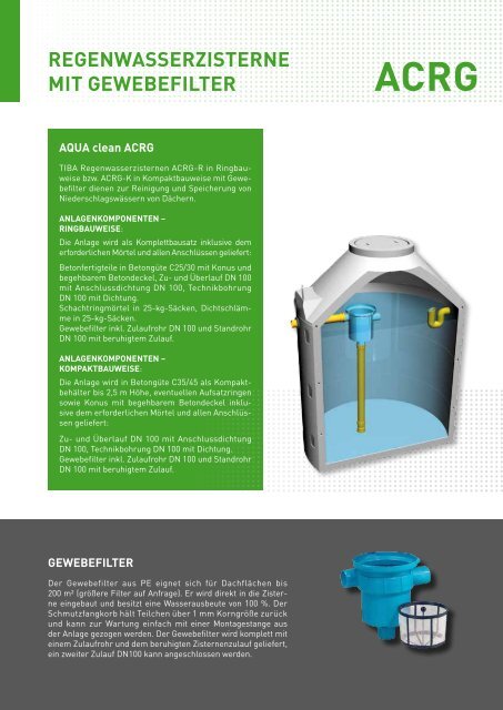 AquA clean RegenwAsseRnutzung - TIBA AUSTRIA GmbH