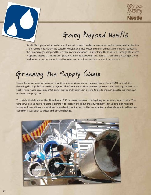 Creating Shared Value Report - Nestlé Philippines, Inc.