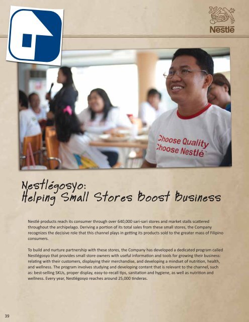 Creating Shared Value Report - Nestlé Philippines, Inc.