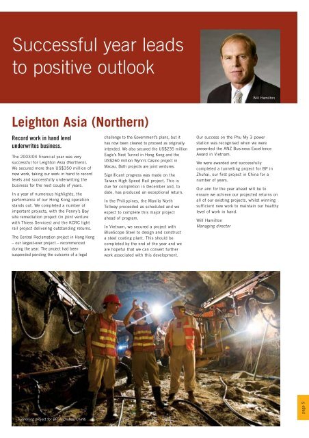 Leighton Asia News, October 2004 - Leighton Holdings