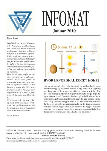 Januar 2010 - Norsk matematisk forening