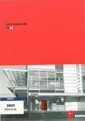 Jahresbericht 1996 - Eawag-Empa Library / Empa-Eawag Bibliothek