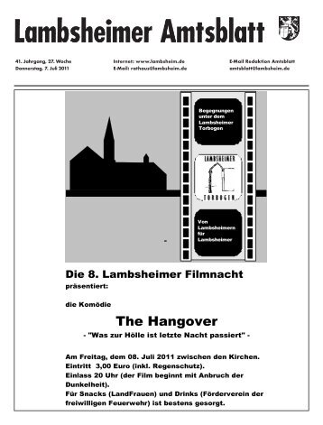 The Hangover - Gemeindeverwaltung Lambsheim