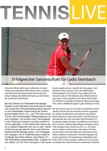 LIVE - Tennisverband Schleswig-Holstein