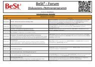 BeSt³ - Forum Diskussions-/Bühnenprogramm