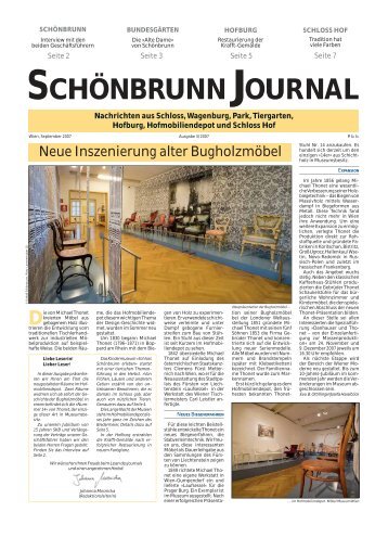 SCHÖNBRUNNJOURNAL - Schloß Schönbrunn