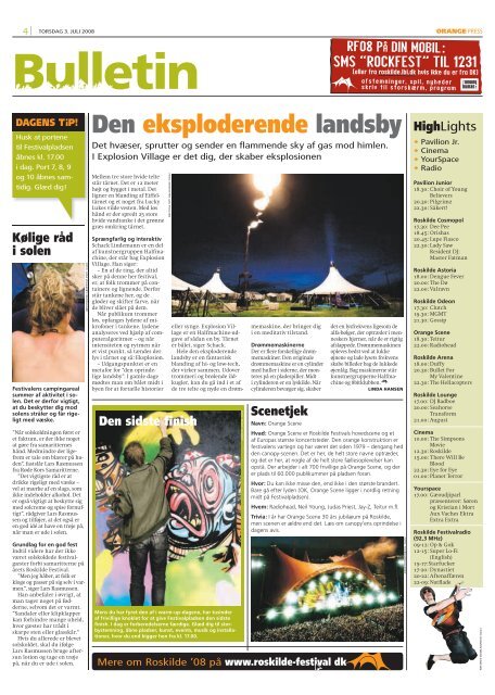 Orange Press - Torsdag 3. juli - Roskilde Festival