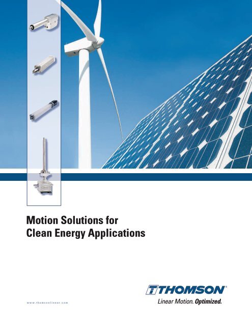 Motion Solutions for Clean Energy Applications