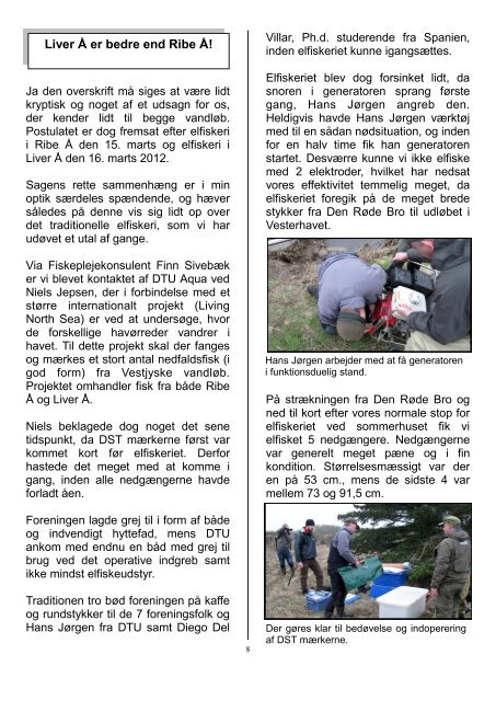 VANDPOSTEN Nr. 3 Juni 2012 Lystfiskeriforeningen for Liver Å 26 ...