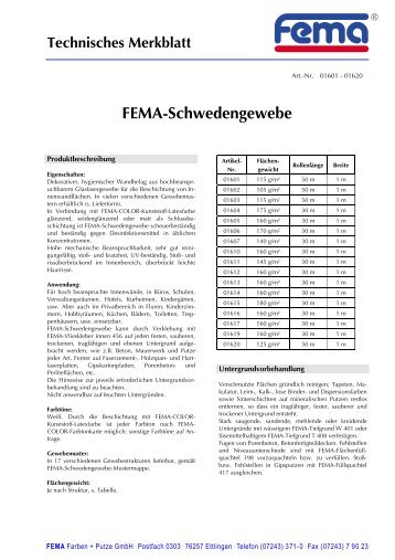 FEMA-Schwedengewebe - FEMA Farben + Putze GmbH