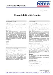 FEMA-Anti-Graffiti-Emulsion - FEMA Farben + Putze GmbH