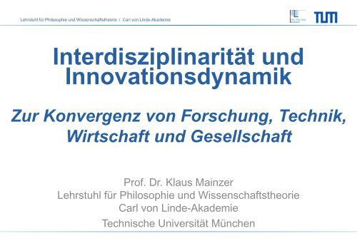 Interdisziplinarität und Innovationsdynamik