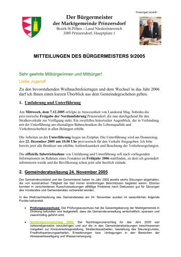 Hauptschule Prinzersdorf - Bericht des Direktors - Marktgemeinde ...