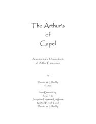 The Arthur's of Capel - Ancestors of Donald W.L. Roddy