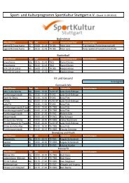 Sportangebot kompakt (PDF) - Sportkultur Stuttgart