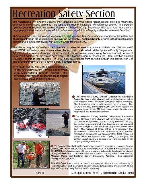 2007 ANNUAL REPORT Part 1.cdr - Kootenai County Sheriff Office