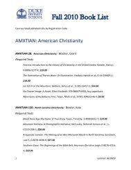 AMXTIAN: American Christianity - Duke Divinity School