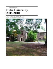 Duke University 2009-2010 - Office of the Registrar - Duke University