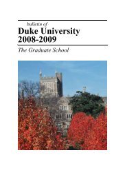 Duke University 2008-2009 - Office of the Registrar - Duke University