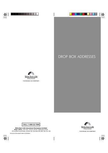DROP BOX ADDRESSES - Accord Financial Services