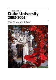 Duke University 2003-2004 - Office of the Registrar - Duke University