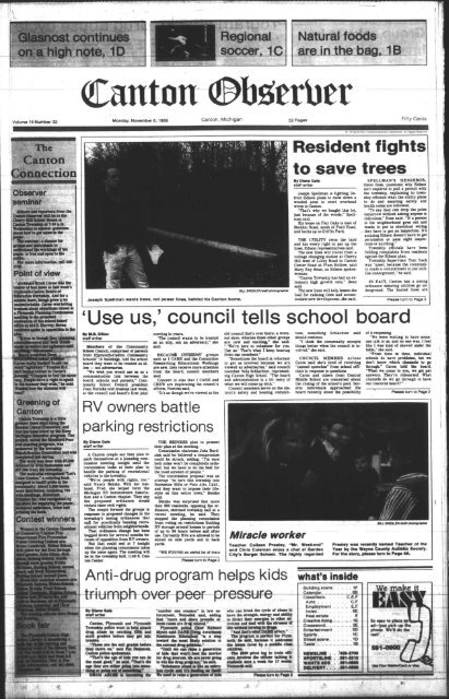 Canton Observer for November 6, 1989 - Canton Public Library