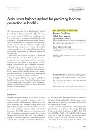 Serial water balance method for predicting leachate generation in ...