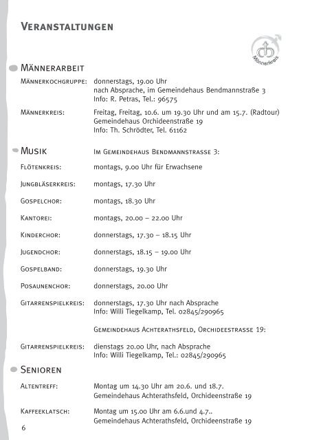 Gemeindebrief 3 2011 - Evangelische Kirchengemeinde Moers