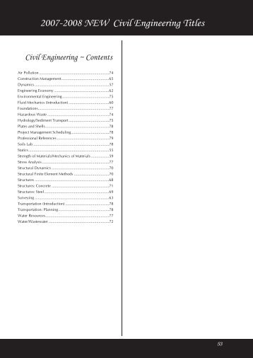 2007-2008 NEW Civil Engineering Titles - McGraw-Hill Books