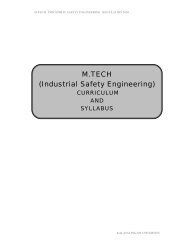 M.TECH (Industrial Safety Engineering) - Kalasalingam University