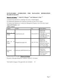 sustainable guidelines for managing demolition waste in egypt