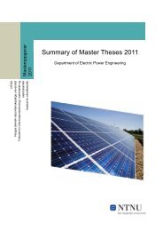 Summary of M Summary of M Master Theses 2011 - NTNU