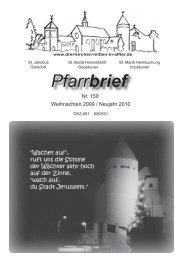 Pfarrbrief - Drei Kirchen mitten in Alfter