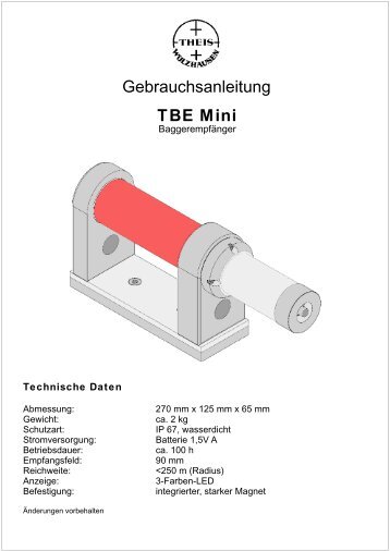 TBE mini Gebrauchsanleitung.cdr - bei Theis Feinwerktechnik