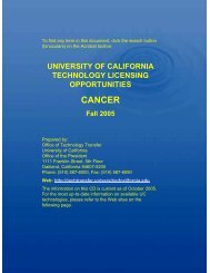 CANCER - University of California | Office of The President