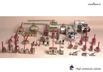 High pressure valves - SUTTER Hydraulik & Pneumatik AG