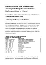 Montanarchäologie in der Obersteiermark - archäologische Belege ...