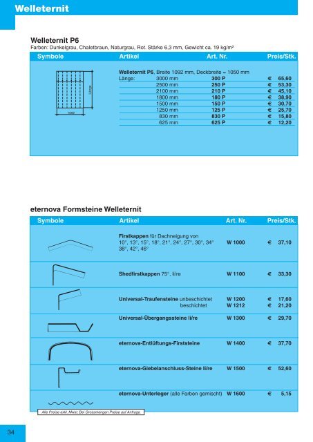 Preisliste März 2010