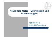 Neuronale Netze - Universität Regensburg