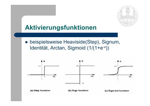 Neuronale Netze - Universität Regensburg