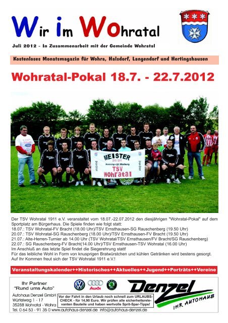 Wohratal-Pokal 18.7. - 22.7.2012