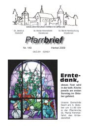 Pfarrbrief - Drei Kirchen mitten in Alfter