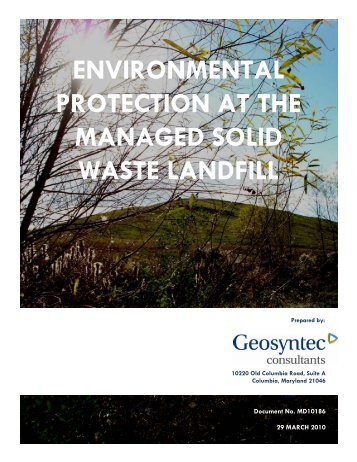 AREA A/B ENGINEERING REPORT - Waste Management