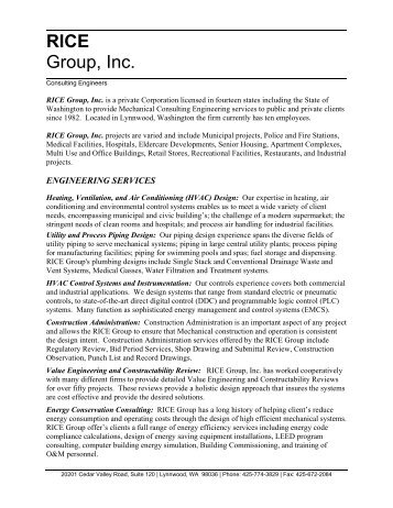 INTRODUCTION TO FIRM - RICE Group, Inc.