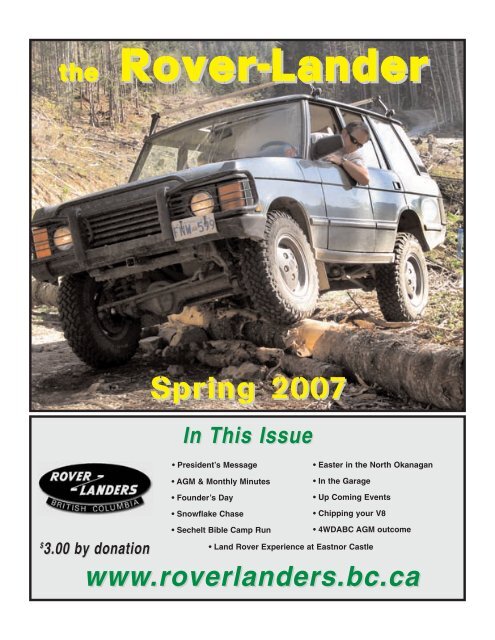 April 2007 - Rover Landers of B.C.