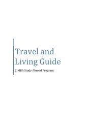 Travel and Living Guide - CIMBA!