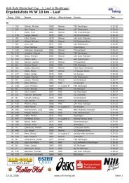 Ergebnisliste M/W 10 km - Lauf - LV Pliezhausen