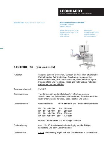 Technische Daten - Kolbendosierer TG.pdf - Maschinenfabrik ...