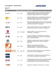 Arcor Digital TV -; Basis Sender Basis TV