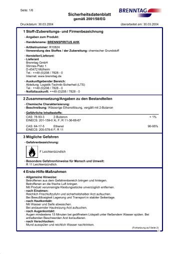 Sicherheitsdatenblatt - Webkat